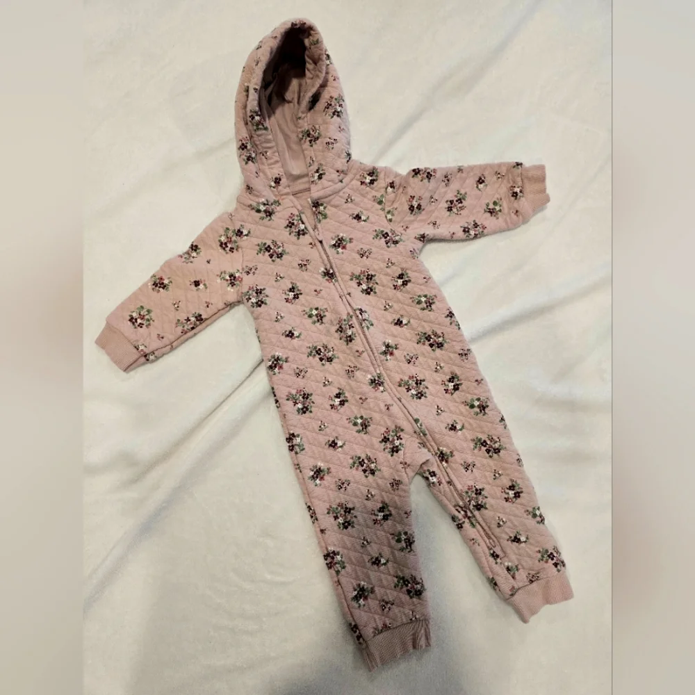 SOLD LIttle Planet by Carter's quilted floral coveralls, Baby Girl 12 Months - Picture 2 of 5